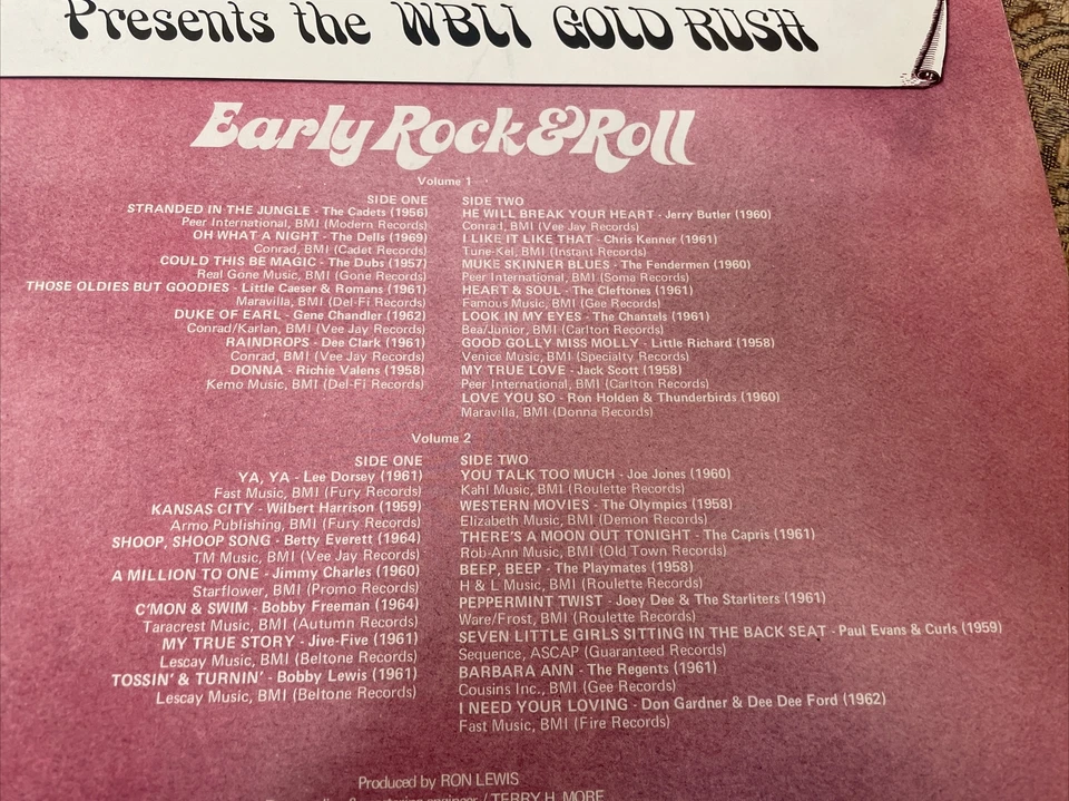 Extremely Rare WBLI Presents ‘The WBLI Gold Rush’ Early Rock ‘n’ Roll, 2 Vinyl - Image 3 of 4