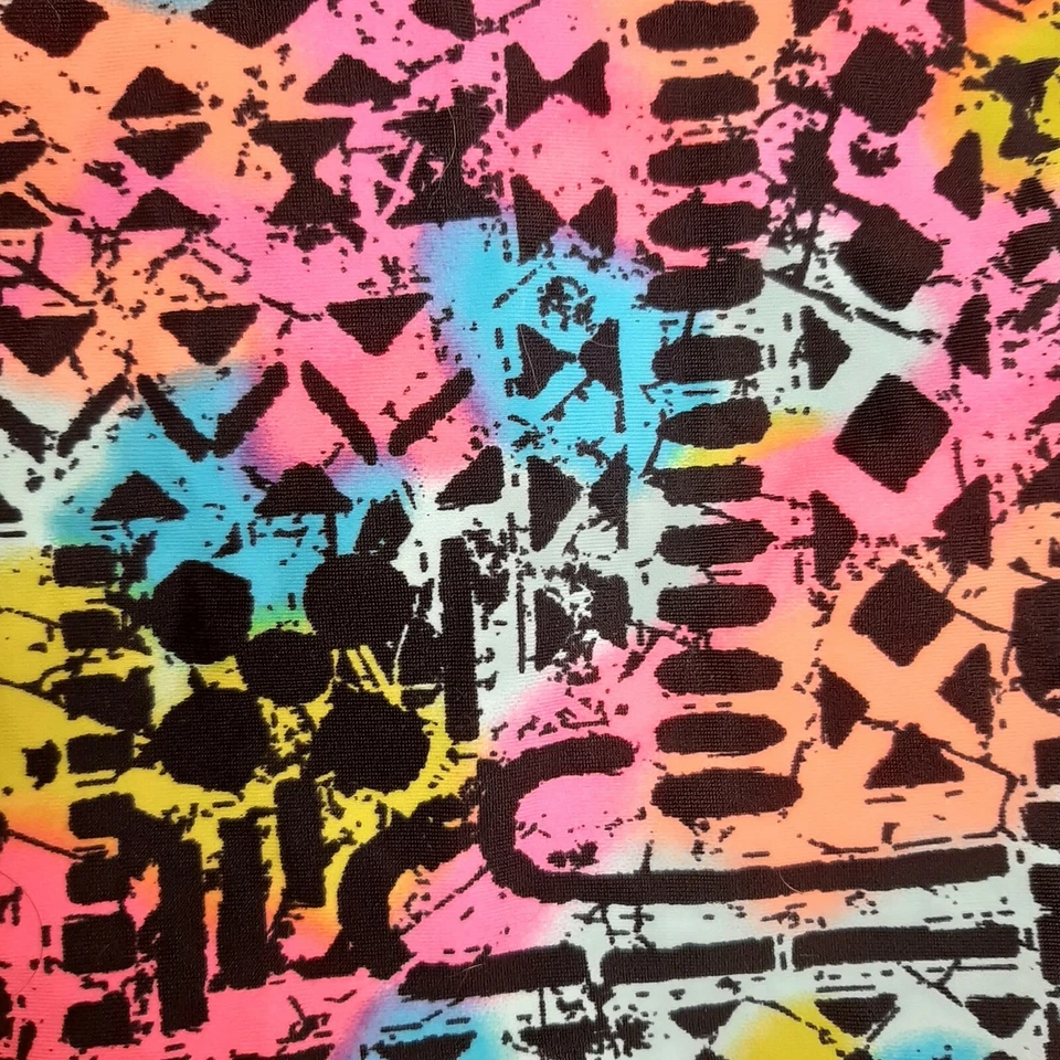 NUEVO CON ETIQUETAS Traje de Baño Mudd XS Traje de Baño Separado - SOLO SUPERIOR Tankini Geométrico Neón Foto 3 de 4