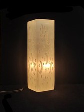 Selenite Cuboid Lamp With Night Sky Pattern Size 3"x3"x10" Light Not Included 