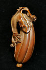Chinese Boxwood Carved Exquisite Statue Wooden Figurine Gift hand piece