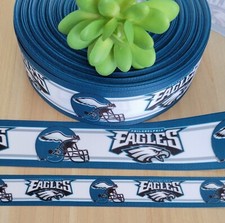5/8, 7/8, 1.5" 1YD Philadelphia Eagles Football Grosgrain Ribbon