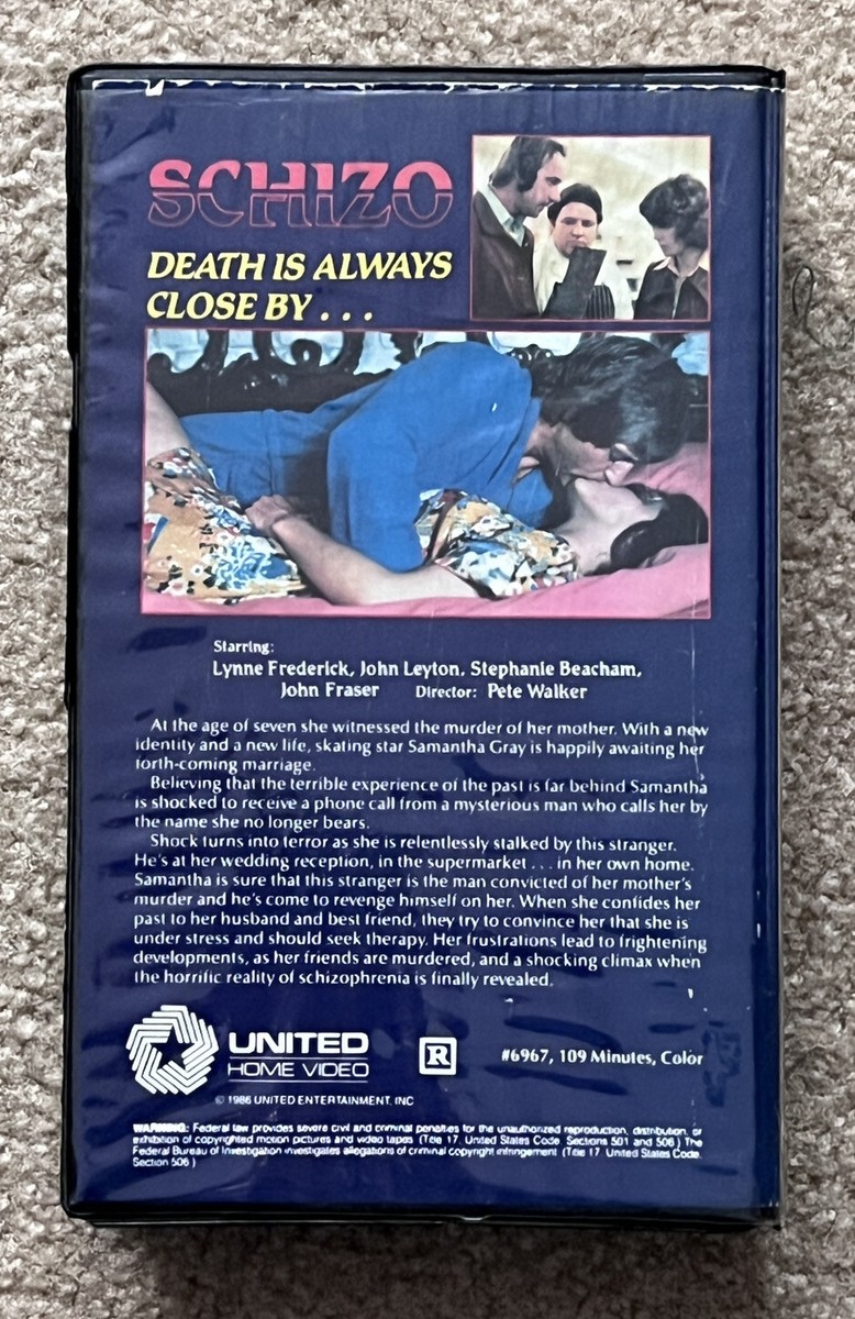 Schizo (1976) VHS United Home Video Clamshell Horror | eBay