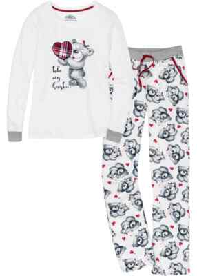 DAMEN PYJAMA SCHLAFANZUG BAUMWOLLE NEU LANG + WEICH Gr. 40/42 52/54 56/58 60/62