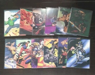 1995 DC vs. versus Marvel Holo F/X Insert Chase Set of 12 Cards NM