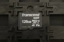 Transcend 420T, 128GB MicroSDXC  Memory Card A1-V10 MicroSD card