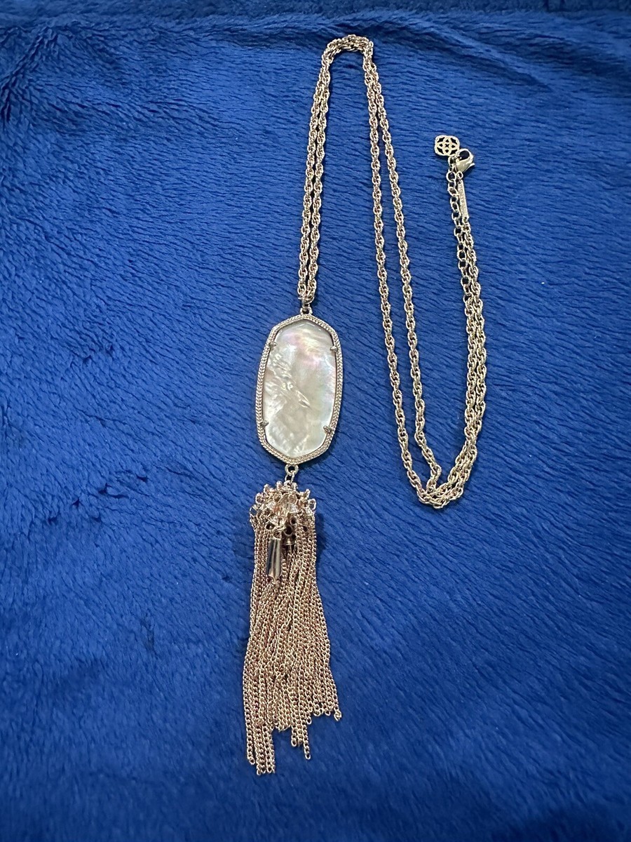 Kendra Scott Rayne Necklace Mother Of Pearl Pendant Gold
