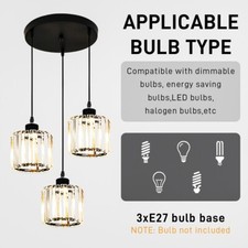Modern Ceiling Light Crystal Hanging Chandelier Retro Bedroom Dinning Wall Lamps