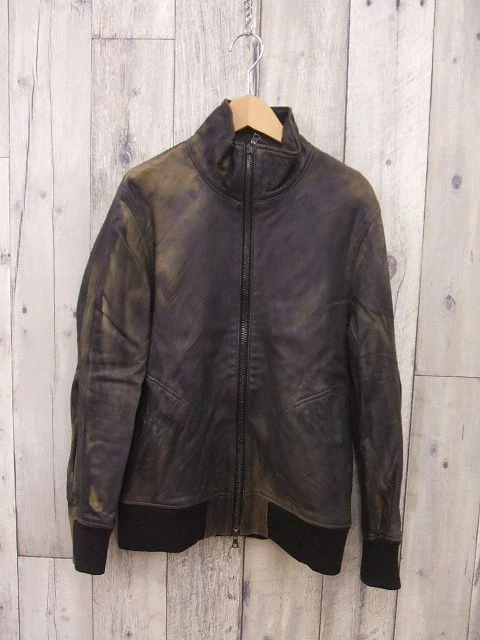 ISAMUKATAYAMA BACKLASH Processed Leather Jacket Blouson 9-1227A☆