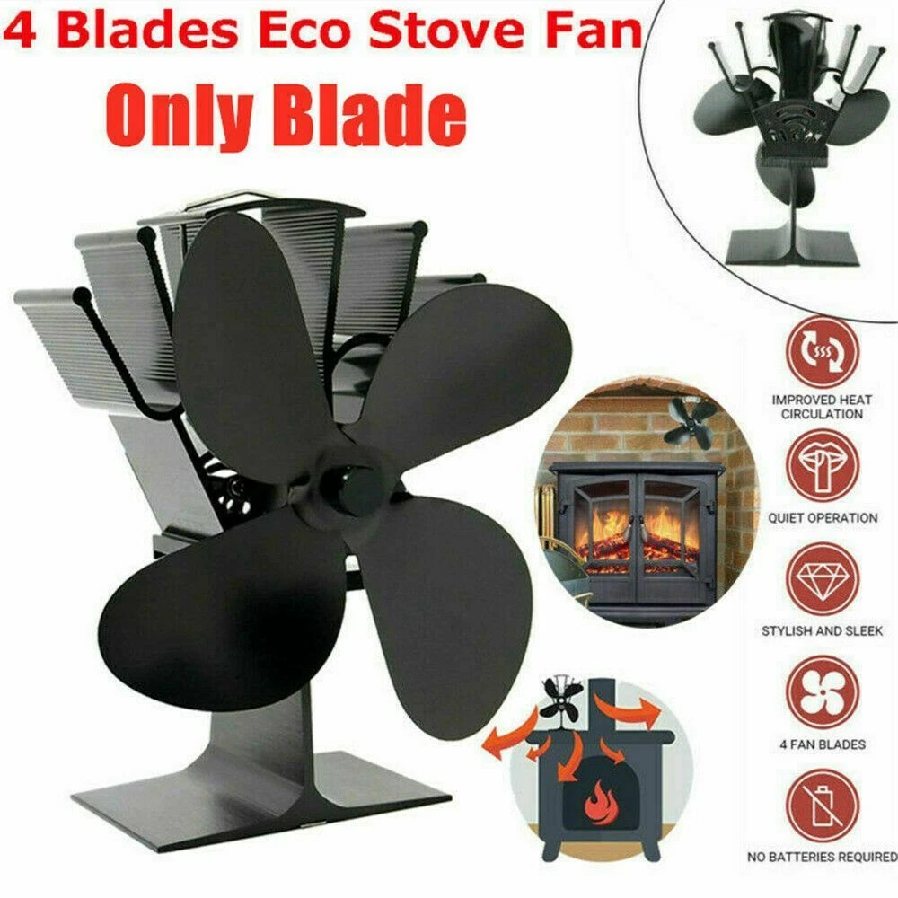 Parts Heat Power Stove Top Fan Log Burning For Wood Burner Heat  Distribution | eBay