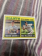 2016 Topps Heritage Trevor Brown / Mac Williamson RC #187 San Francisco Giants