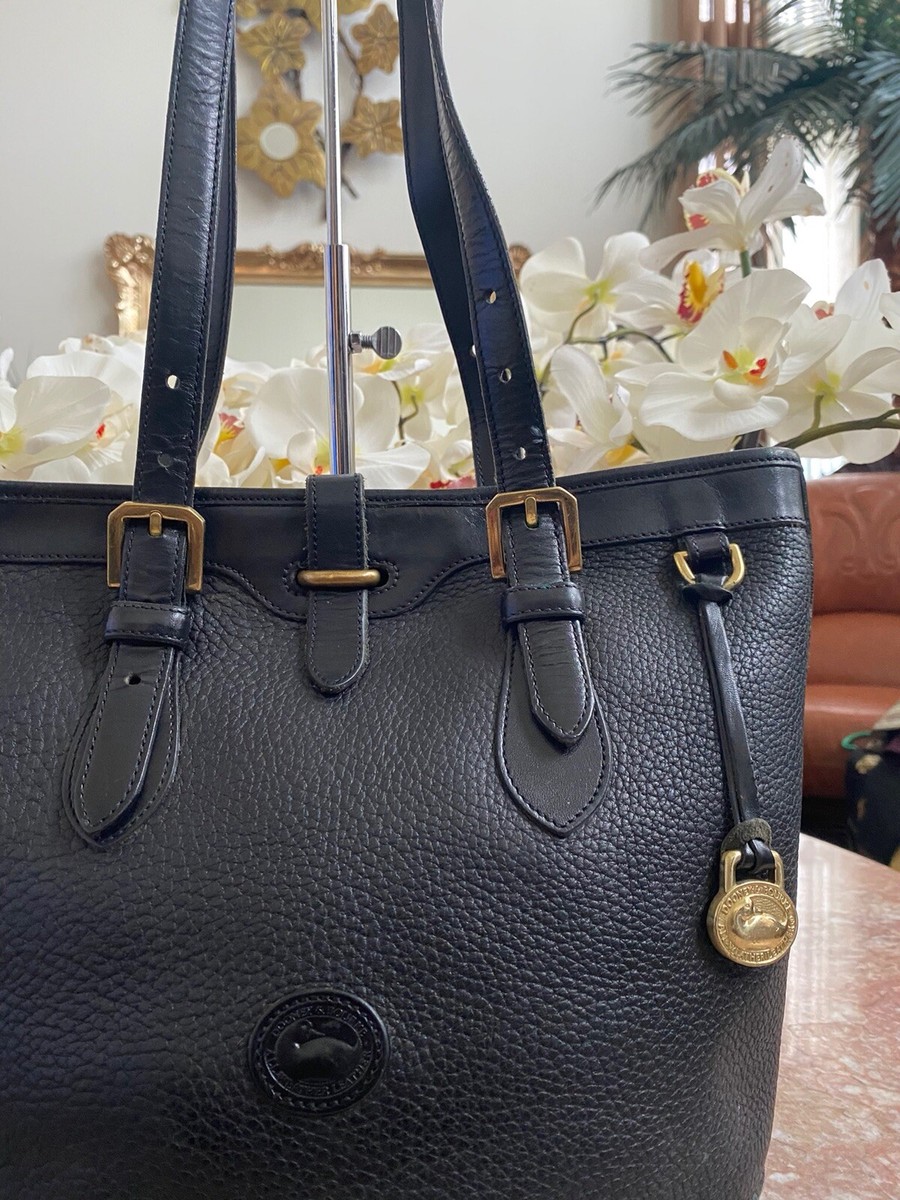 Dooney Bourke Vintage Black Pebble Leather Medium Tote Dooney Bourke Vintage Black Pebble Leather Medium Tote