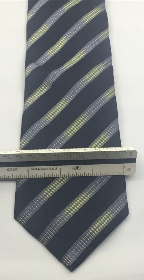 Corbata Robert Graham Diseñador Rayas Azules Diseñador 100% Seda Bordada Foto 3 de 4