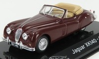 Statisches Modellauto Jaguar XK140 Cabriolet 1954 - Mit Vitrine Massstab 1/43