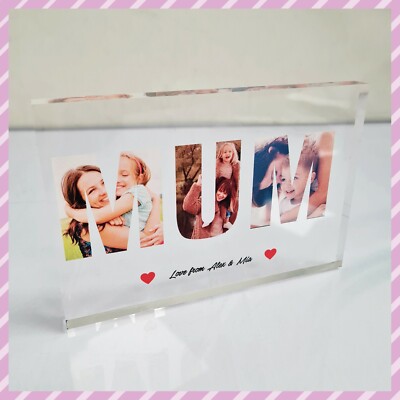 Personalisierter Wort Foto Collage Block | Muttertag Geschenk für Mama, Mama, Nan