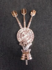 lot of 11 trophy parts 6" tall gold triple dart large 8341