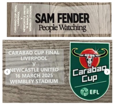 2025 Carabao Cup Final LIVERPOOL vs NEWCASTLE UNITED Match Details Patch Badge