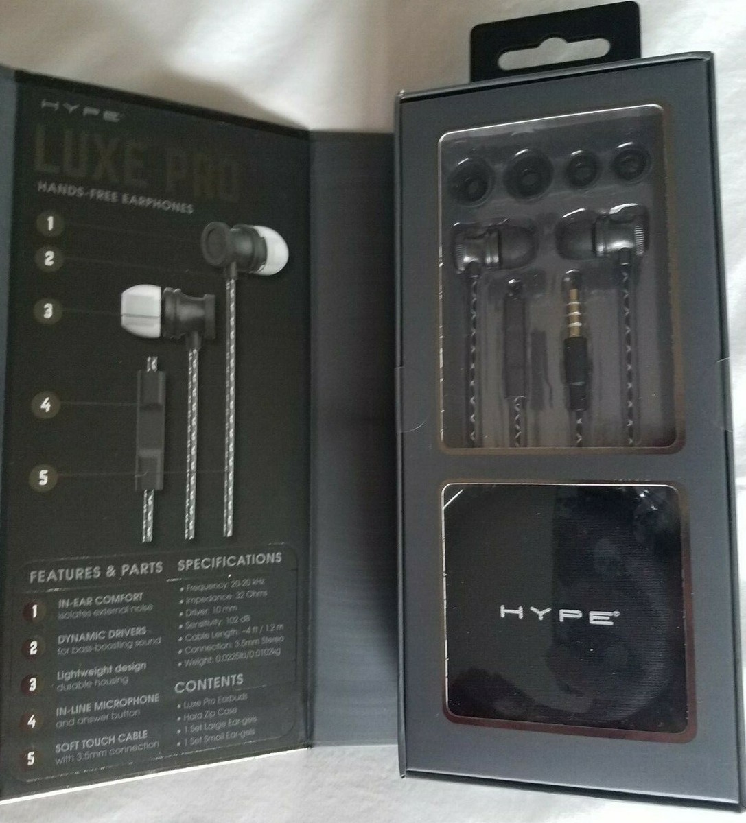 Hype LUXE PRO Hands Free Earphones Bass Boosting -MIC- Bonus