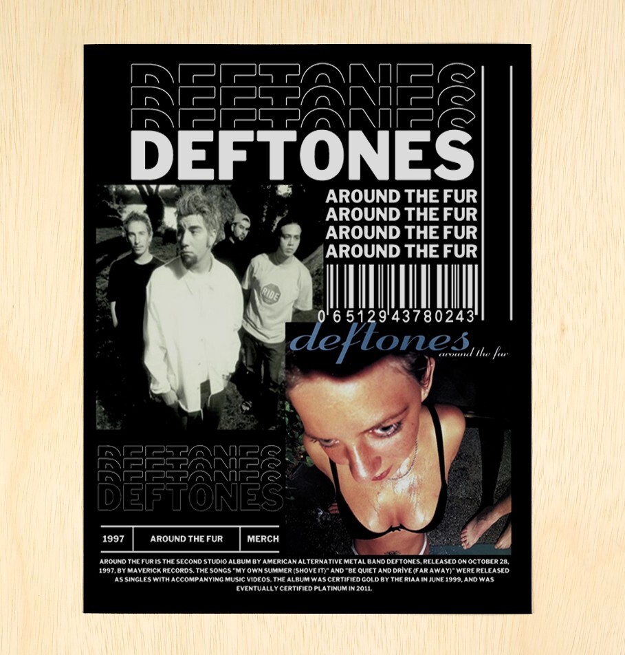Rare Deftones Around The Fur Poster No Frame, Poster Wall Art