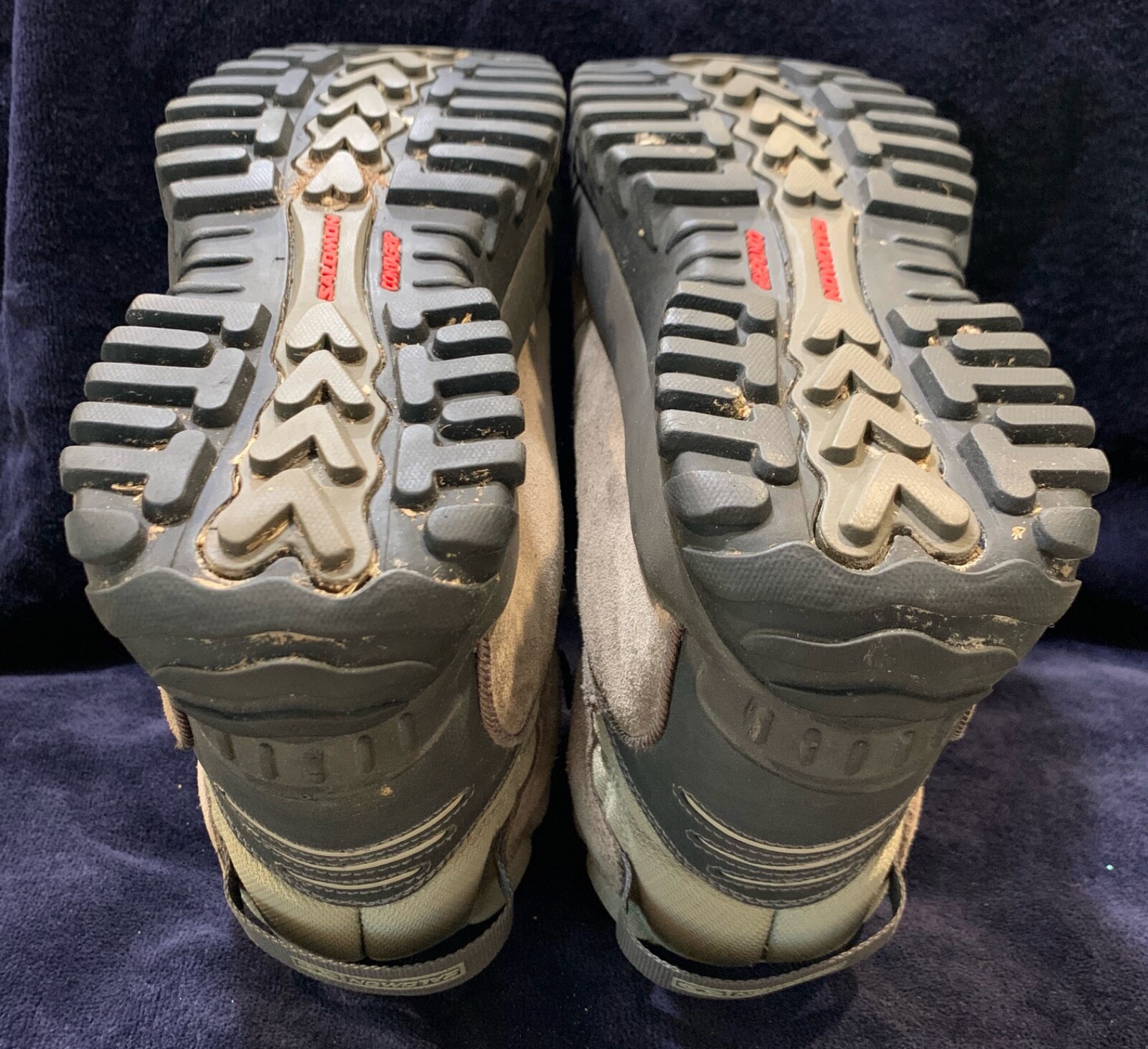 Stivali da trekking donna beige e grigi SALOMON Gore Tex Contagrip taglia 6