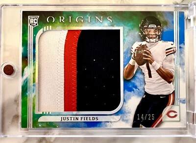   JUSTIN FIELDS RC 2021 PANINI ORIGINS Rookie 3 Color Patch SP /25 Steelers  