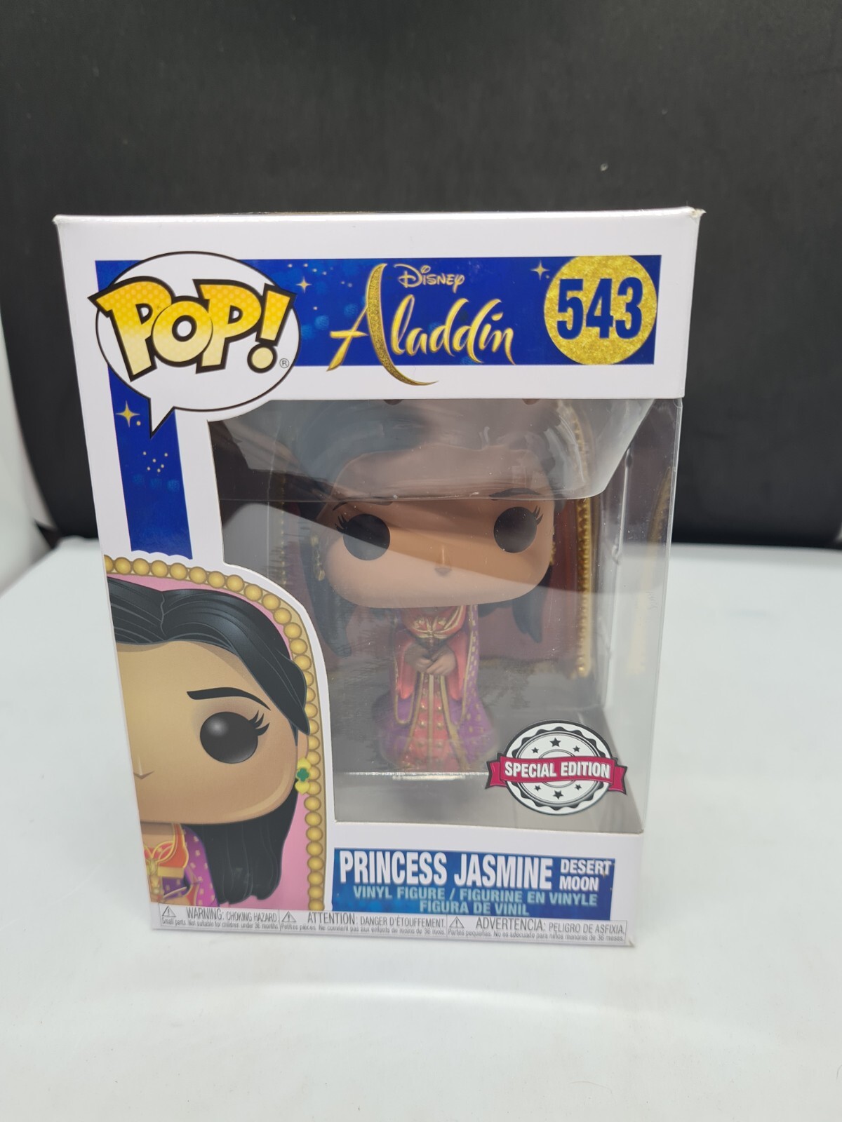 Funko Pop Vinyl Disney Aladdin Princess Jasmine Desert Moon #543 Special Ed New