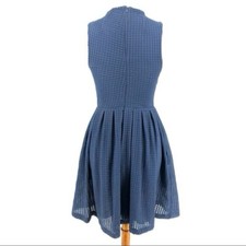 Deletta Anthropologie Dress Women’s Size XS Cosgrove Blue Fit And Flare Textured