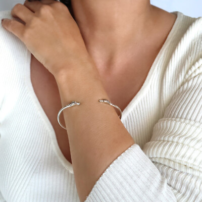 Pferdekopf gepunzt Sterling 925 Silber Reiter Design Armband