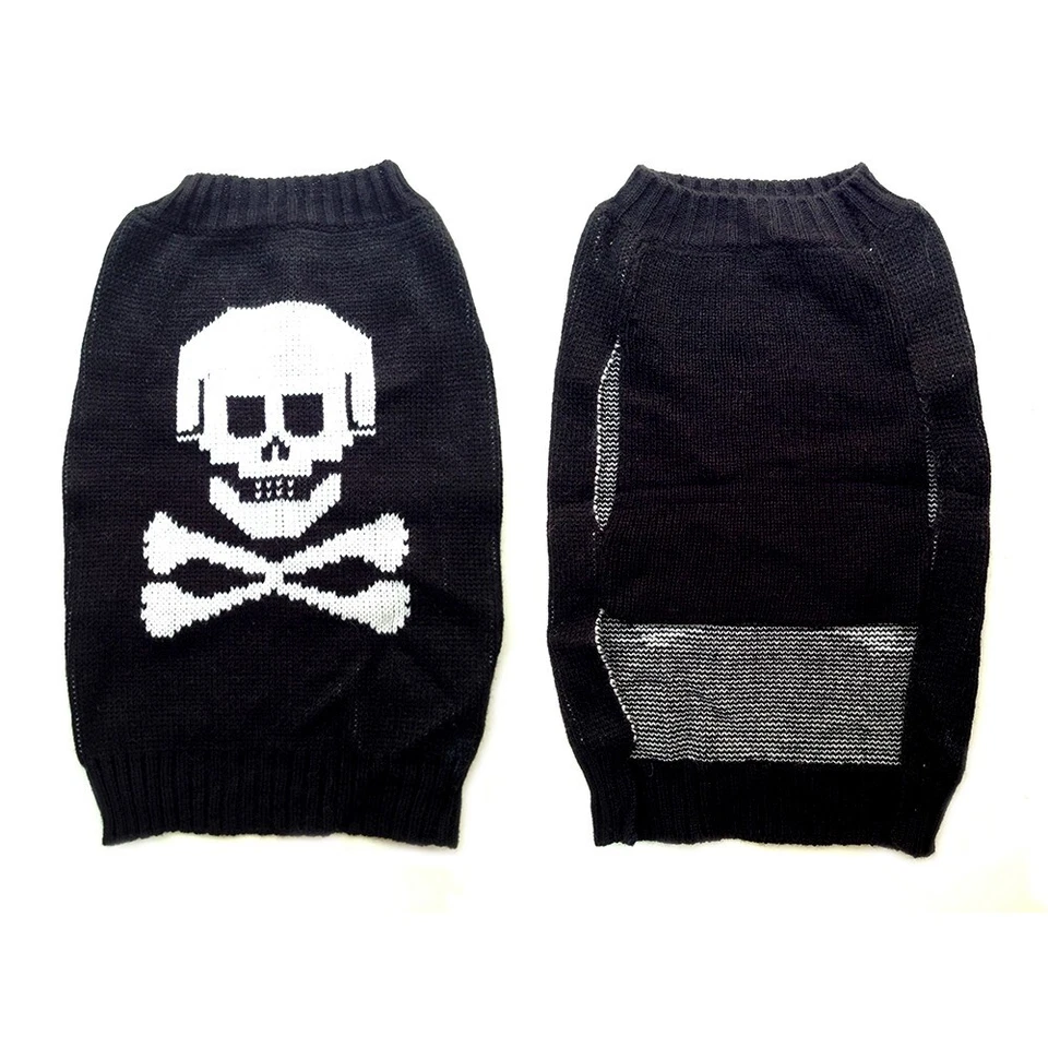 Halloween Skull Style Winter Knitted jumper Sweater for Medium/Large Dogs XL