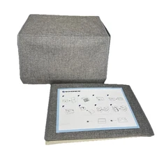 Stackable Storage Bins Set of 2, Storage Boxes with Lids and Front Windows Gray