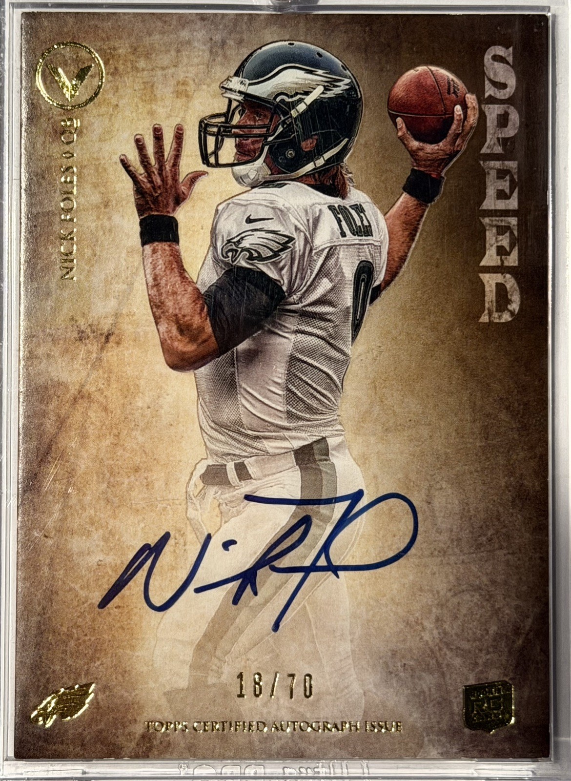 Nick Foles Topps Valor Legionary Autographs #LANF Speed