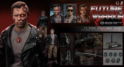 New PRESENT TOYS PT-sp80 1/6 Future Warrior T800 Arnold 12