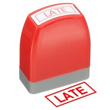 Late Notice Stamp, Office Stamp Pre Inked Stamp, Red