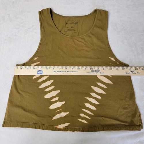 Camiseta sin mangas We The Free People oliva tie-dye blanqueador 100 % algodón talla S/P - Imagen 4 de 9