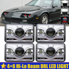 New 4pcs 4x6 Led Headlights Hilo Beam Drl Dot Fit 1987-1992 Chevrolet Camaro