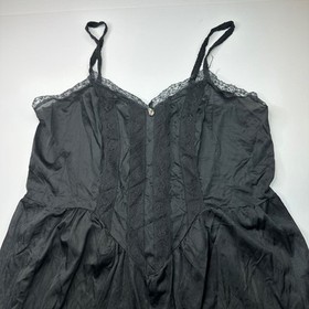 Priority One Womens Black Jumpsuit Strappy Sleeves Lace Pleated Size 26/28 USA