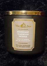 2-pack White Barn 3-Wick Mahogany Teakwood High Intensity Candles 14.5oz.