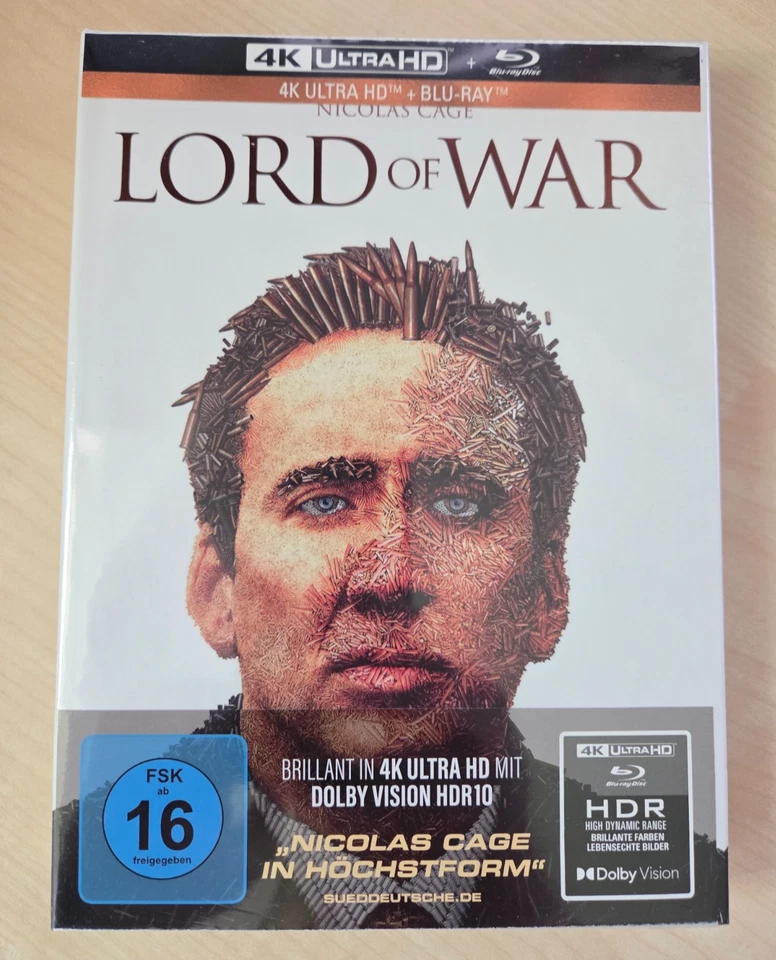 Lord Of War Mediabook Blu-ray 4k UHD Nicolas Cage FSK 16