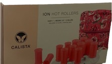 Calista Ion Hot Rollers For Long Hair, 12-1 Rollers With Clips Decorative Bag