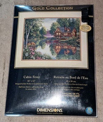 Dimensions The Gold Collection 35183 Counted Cross Stitch Kit  Cabin Fever  NEW