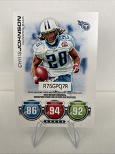 2010 Topps Football Attax Game Insert Chris Johnson