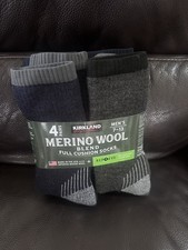 Men's Kirkland Merino Wool Sock, 4 Pair Navy/Charcoal/Grey/Navy Combinat