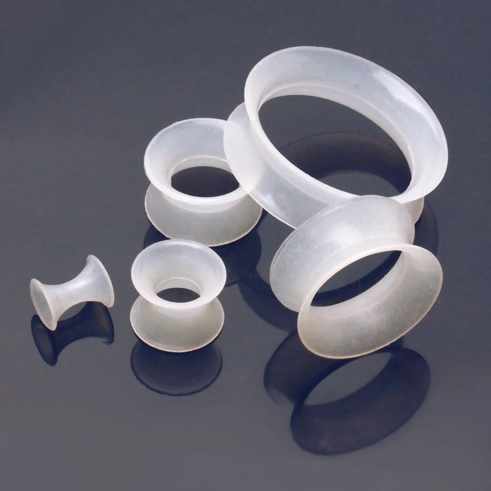 PAR de plugue de túnel de pele de orelha ultrafino brilho no escuro - Imagem 3 de 3