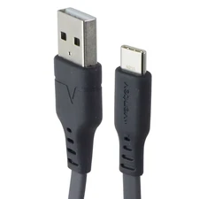 Ventev 3.3 Foot USB-A to USB-C High Speed Flat Cable - Gray