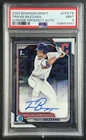 TRAVIS BAZZANA PSA 9 2024 BOWMAN CHROME DRAFT #CPA-TB 1ST PROSPECT AUTO 7447