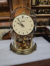 Antique 400-day Anniversary Dome Clock by Kundo Glass Dome, Working Condition
