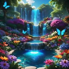 Diamond Painting Kits Waterfall Art Kit for Adults Home Wall Decor 13.7X13.7Inch
