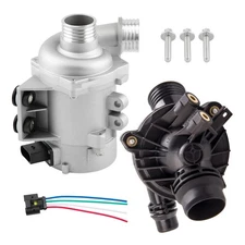 Electric Engine Water Pump and Thermostat with 3-Bolts Kit For BMW X3 1S 3S 5S