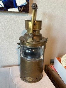 ANTIQUE ARTHUR J POOLE BRASS NAVAL MARITIME SIGNAL LAMP MORSE CODE CANDLE POWER