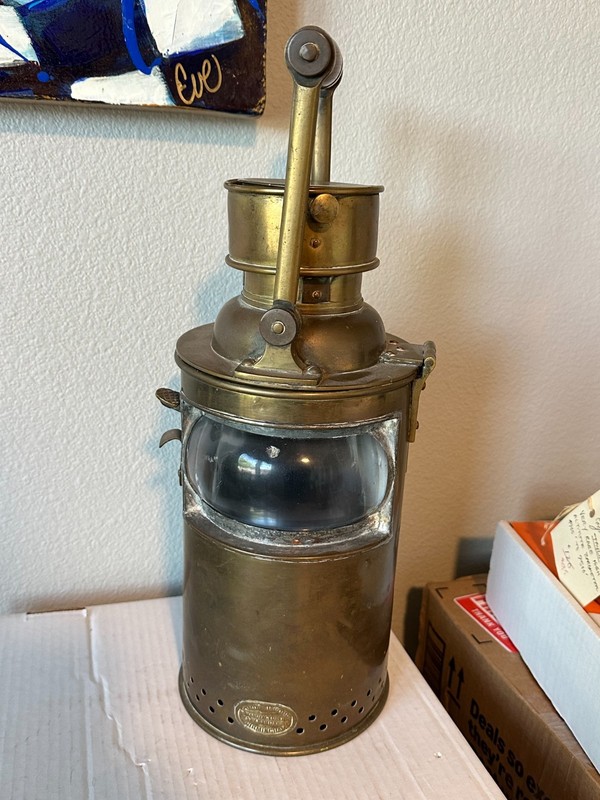 ANTIQUE ARTHUR J POOLE BRASS NAVAL MARITIME SIGNAL LAMP MORSE CODE CANDLE POWER