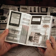 Dizdkizd Washi Stickers Book for Journaling, Vintage Scrapbook Ephemera with 180